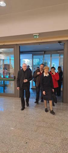 L'arrivo del Cardinale Parolin alla Cattedra con Milena Pizziolo e Cristiana Caricato
